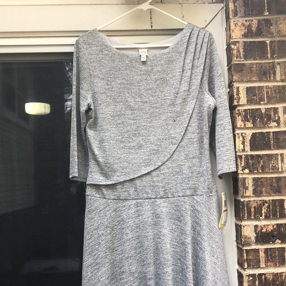 - NWT Sangria dress. Size 12. Long sleeved top with long skirt. Grey.